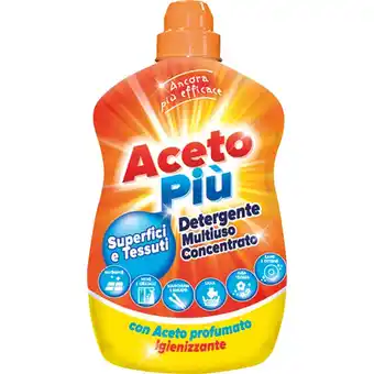 Qui Discount DETERGENTE MULTIUSO ACETO PIU' 1,5 LITRI offerta