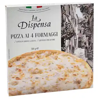 Qui Discount PIZZA 4 FORMAGGI/ SALAME PICCANTE SURGELATA LA DISPENSA 310/ 335 GR offerta