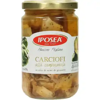 Qui Discount CARCIOFI ALLA CAMPAGNOLA IN OLIO DI SEMI IPOSEA 290 GR offerta