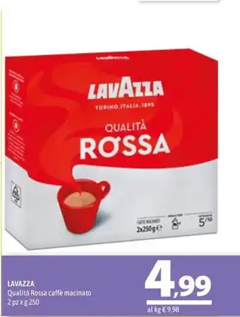 A&O LAVAZZA Qualità Rossa caffè macinato 2 pz x g 250 offerta