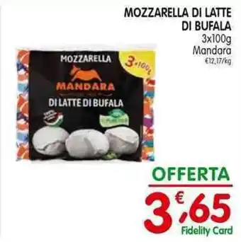 D'Ambros MOZZARELLA DI LATTE DI BUFALA 3x100g Mandara offerta