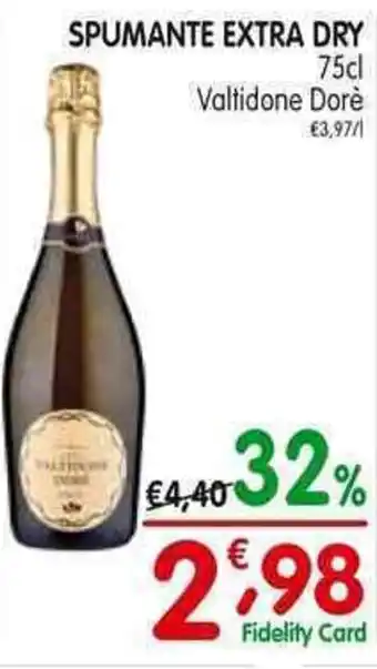 D'Ambros SPUMANTE EXTRA DRY 75cl Valtidone Doré offerta