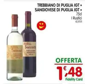 D'Ambros TREBBIANO DI PUGLIA IGT - SANGIOVESE DI PUGLIA IGT 75cl I Rustici offerta