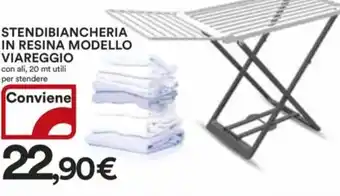 Ipercoop STENDIBIANCHERIA IN RESINA MODELLO VIAREGGIO con ali, 20 mt utili offerta