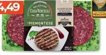 Mercatò Local HAMBURGER CLASSICO PIEMONTESE CASA VERCELLI gr 150x2 offerta
