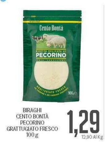 Supermercati Piccolo Biraghi Cento Bontà Pecorino Grattugiato Fresco 100 g offerta