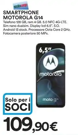 Ipercoop SMARTPHONE MOTOROLA G14 offerta