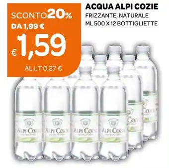 Ekom ACQUA ALPI COZIE FRIZZANTE, NATURALE ML 500 X 12 BOTTIGLIETTE offerta