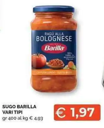 Mercatò Local SUGO BARILLA VARI TIPI gr 400 offerta