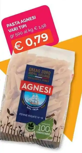 PASTA AGNESI VARI TIPI gr 500