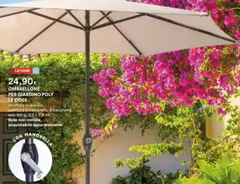 Ipercoop OMBRELLONE PER GIARDINO POLY LE COSE offerta