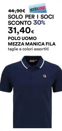 Ipercoop POLO UOMO MEZZA MANICA FILA offerta