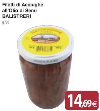 Docks Cash&Carry Filetti di Acciughe all'Olio di Semi BALISTRERI offerta