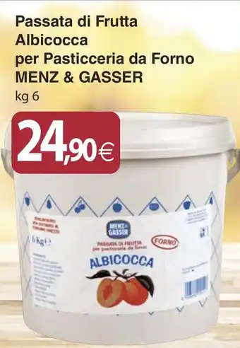 Docks Market Passata di Frutta Albicocca per Pasticceria da Forno MENZ & GASSER kg 6 offerta