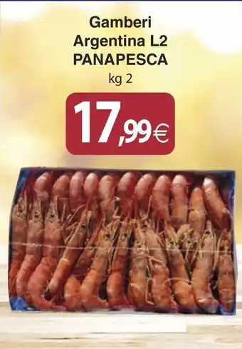 Docks Market Gamberi Argentina L2 PANAPESCA kg 2 offerta