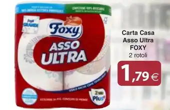 Docks Cash&Carry Carta Casa Asso Ultra FOXY 2 rotoli offerta