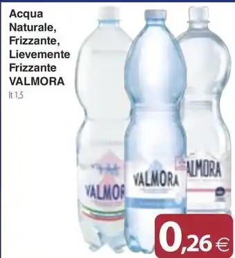 Docks Market Acqua Naturale, Frizzante, Lievemente Frizzante VALMORA offerta