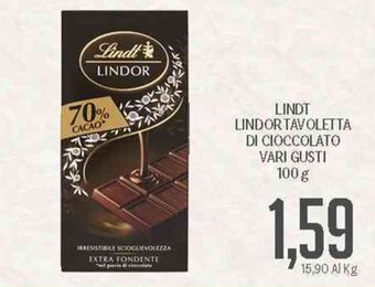 Supermercati Piccolo Lindt Lindor Tavoletta di Cioccolato Vari Gusti 100 g offerta