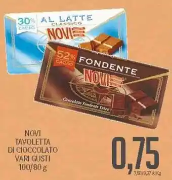 Supermercati Piccolo Novi Tavoletta Di Cioccolato Vari Gusti 100/80 g offerta