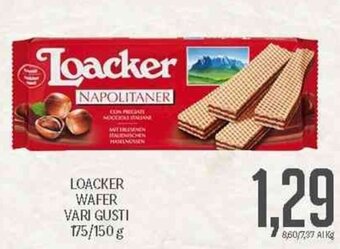 Supermercati Piccolo Loacker Wafer Vari Gusti 175/150 g offerta