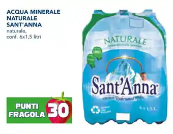 Esselunga ACQUA MINERALE NATURALE SANT'ANNA naturale, conf. 6x1,5 litri offerta