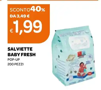 Ekom SALVIETTE BABY FRESH POP-UP 200 PEZZI offerta