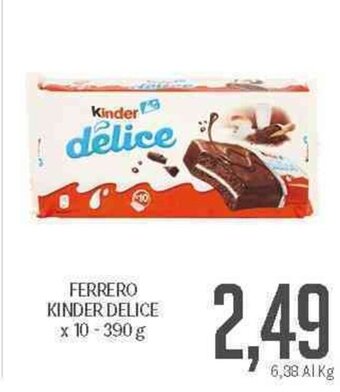 Supermercati Piccolo Ferrero Kinder Delice x 10 390 g offerta