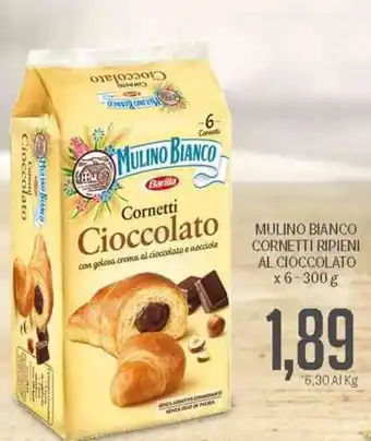 Supermercati Piccolo Mulino Bianco Cornetti Ripieni Al Cioccolato x 6 - 300 g offerta