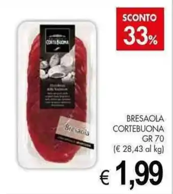 PrestoFresco BRESAOLA CORTEBUONA GR 70 offerta