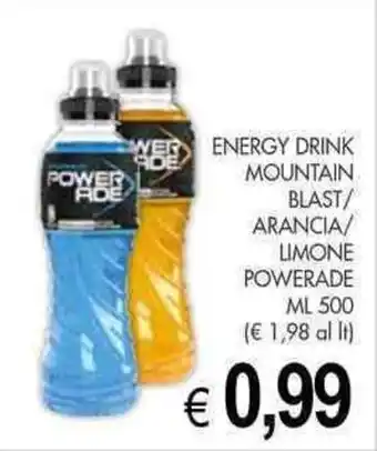 PrestoFresco ENERGY DRINK MOUNTAIN BLAST/ ARANCIA/ LIMONE POWERADE ML 500 offerta