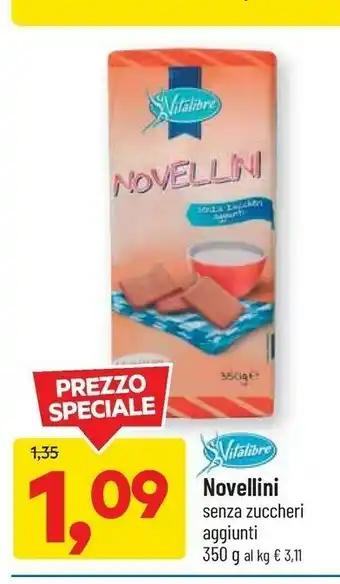 DPiù Novellino senza zuccheri aggiunti 350 g(ml) offerta
