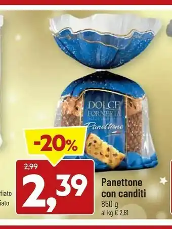 DPiù Panettone con canditi offerta