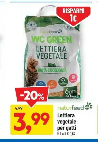 DPiù Lettiera per gatti offerta