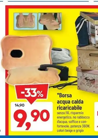 DPiù Borsa acqua calda ricaricabile offerta