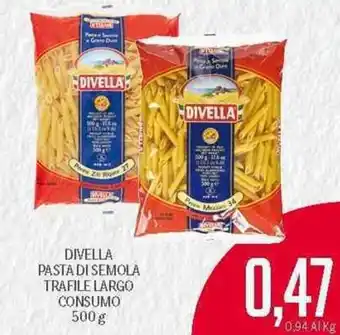 Supermercati Piccolo Divella Pasta Di Semola Trafile Largo Consumo 500 g offerta