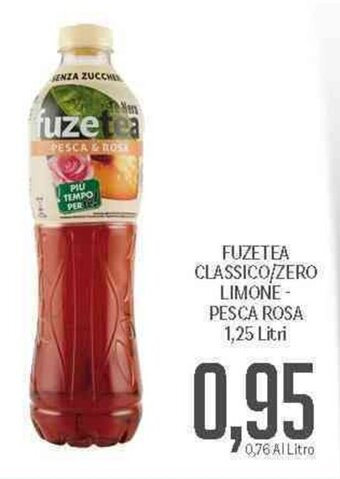Supermercati Piccolo Fuzetea Classico/Zero Limone - Pesca Rosa 1,25 Litri offerta