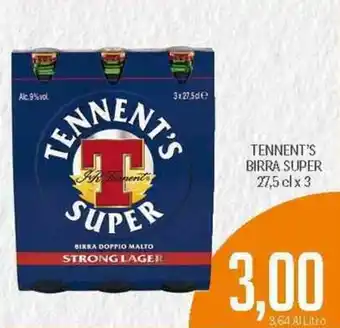 Tennent's Birra Super 27,5 cl x 3