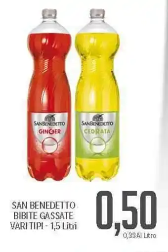 Supermercati Piccolo San Benedetto Bibite Gasate Vari Tipi 1,5 litri offerta