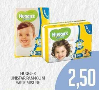 Supermercati Piccolo Huggies Unistar Pannolini Varie Misure offerta