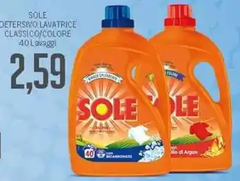 Supermercati Piccolo Sole Detersivo Lavatrice Classico/Colore 40 Lavaggi offerta
