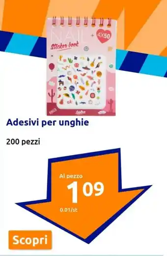 Action Adesivi per unghie 200 pezzi offerta