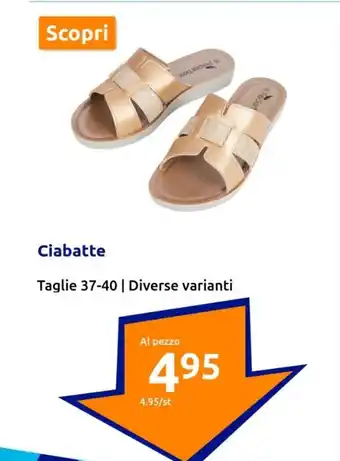 Action Ciabatte Taglie 37-40 | Diverse varianti offerta