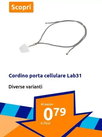 Action Cordino porta cellulare Lab31 Diverse varianti offerta