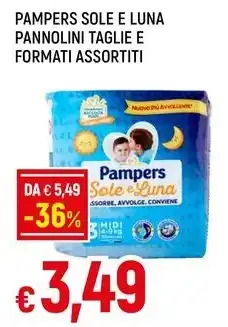Famila Superstore PAMPERS SOLE E LUNA PANNOLINI TAGLIE E FORMATI ASSORTITI offerta