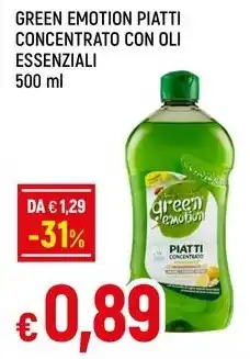 Famila Superstore GREEN EMOTION PIATTI CONCENTRATO CON OLI ESSENZIALI 500 ml offerta