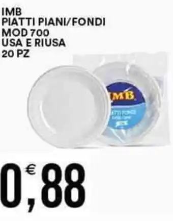 Vantaggio Cash&Carry IMB PIATTI PIANI/FONDI MOD 700 USA E RIUSA 20 PZ offerta