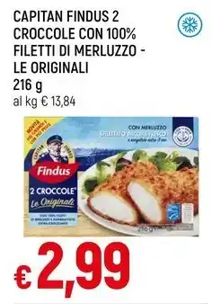 Famila Superstore CAPITAN FINDUS 2 CROCCOLE CON 100% FILETTI DI MERLUZZO - LE ORIGINALI offerta