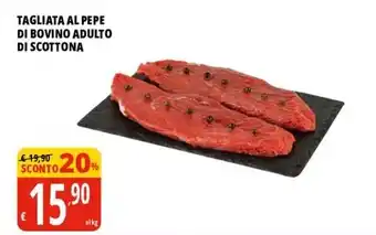 Tigros TAGLIATA AL PEPE DI BOVINO ADULTO DI SCOTTONA offerta