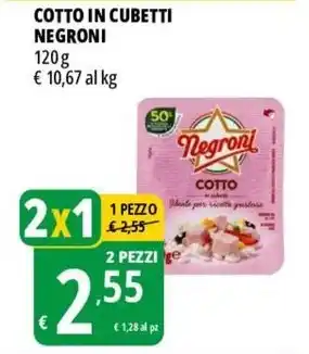 Tigros COTTO IN CUBETTI NEGRONI 120 g offerta