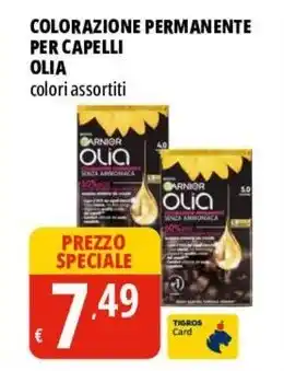 Tigros COLORAZIONE PERMANENTE PER CAPELLI OLIA colori assortiti offerta